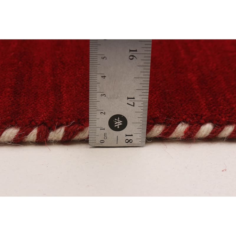 Kashkuli Gabbeh Red Rug 2'7" x 9'6" - 2'7 x 9'6