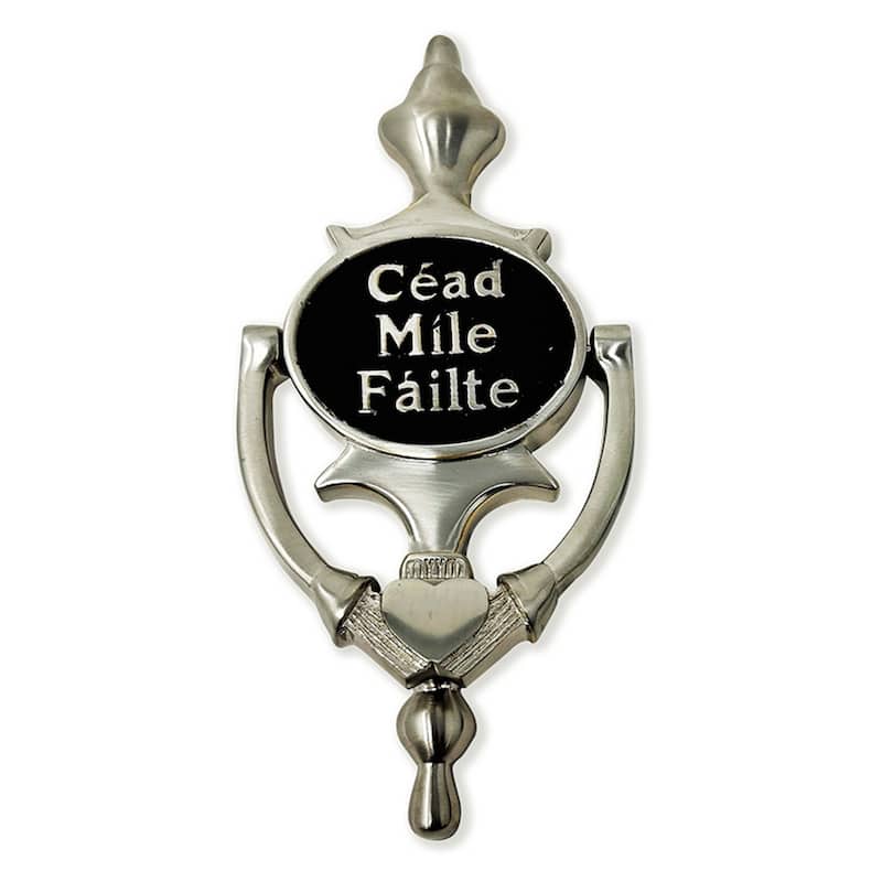 Large Solid Brass Claddagh Door Knocker- Cead Mile Failte