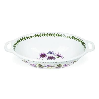 Portmeirion Botanic Garden Oval Handled Bowl - 15 Inches