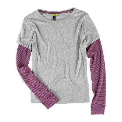 Aeropostale Womens Layered Ls Graphic T-Shirt