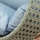 preview thumbnail 9 of 128, LeisureMod Modern 2-Person Egg Hanging Swing Chair with Beige Wicker, Oxford Fabric Cover, Patio Hammock Lounger and Cushions