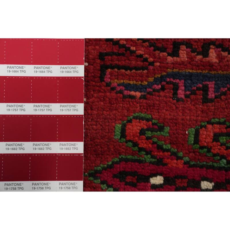 Hand Knotted Oriental 100% Wool Carpet Traditional Medallion Red Heriz Area Rug - 10' 11'' X 8' 2''