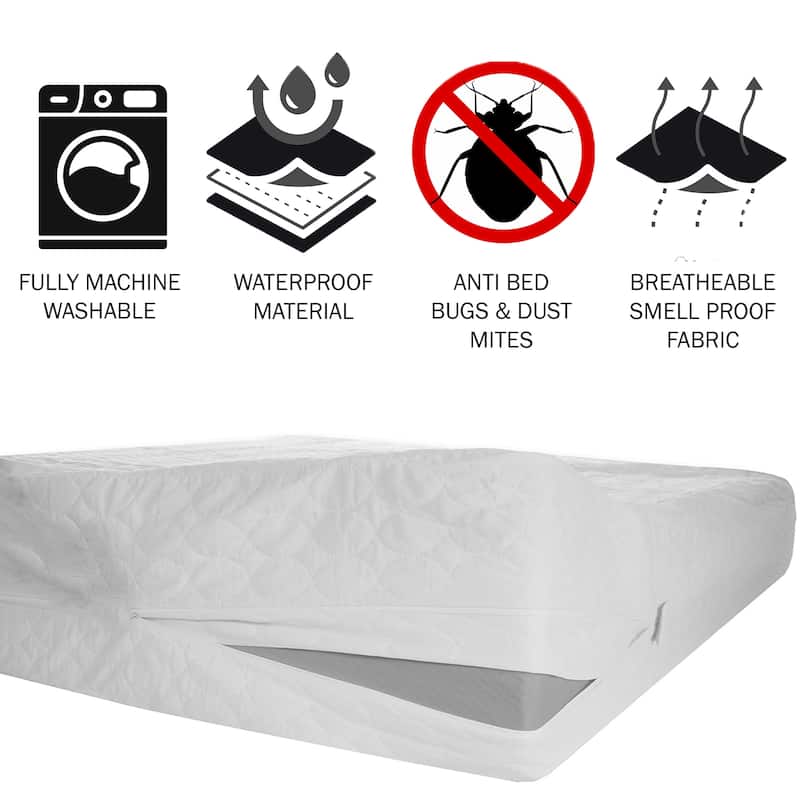 Mattress Protector – 6-Sided Waterproof and Hypoallergenic Mattress Cover by Windsor Home