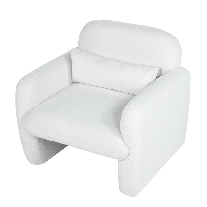 Stylish and Minimalist Single Sofa Chair with Arms and Pillow, Armchair, Accent Chair for Living Room, Bedroom, Study