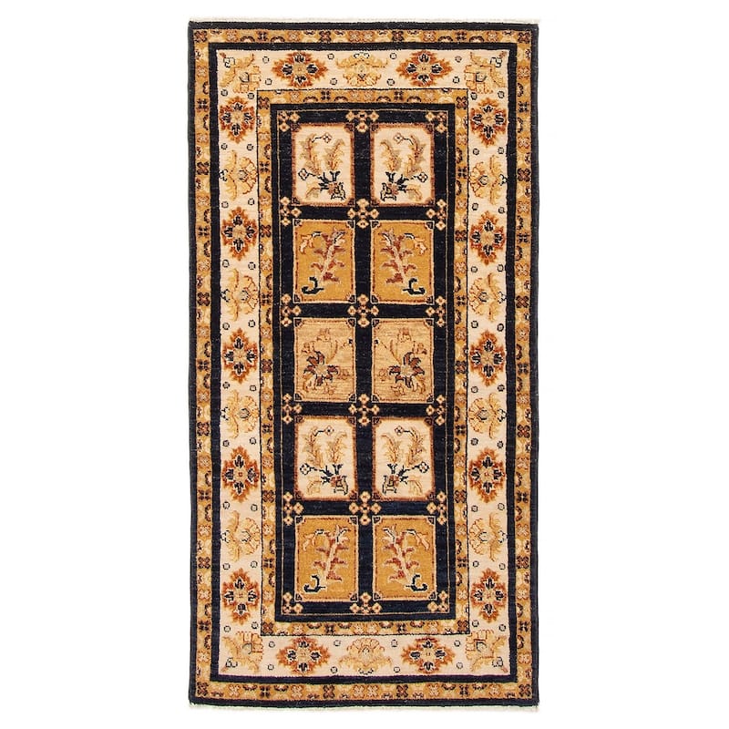 ECARPETGALLERY Hand-knotted Jamshidpour Dark Navy Wool Rug - 2' 4" x 4' 6" - Dark Navy - 2' 4" x 4' 6" - Rectangle