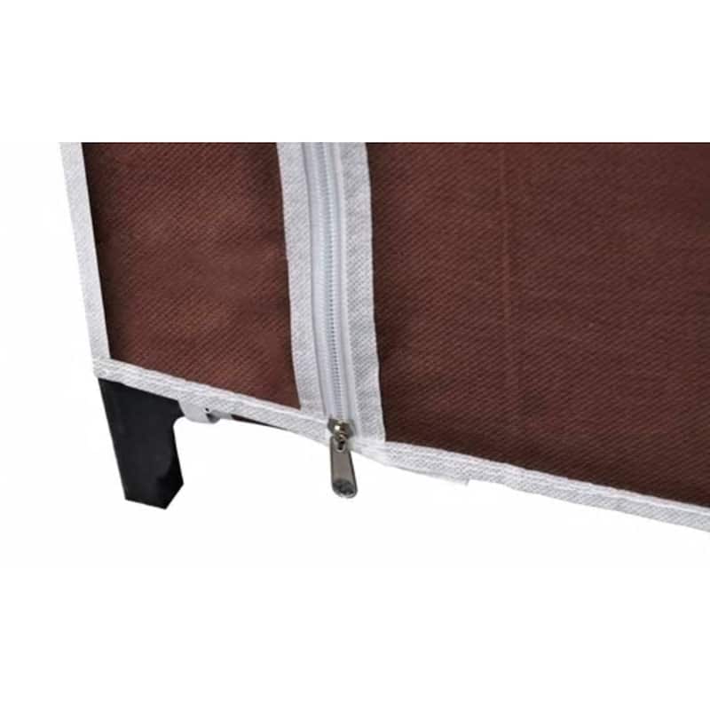 vidaXL Fabric Wardrobe Brown - 43" x 18" x 69"