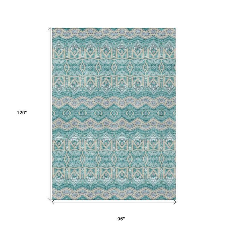 HomeRoots Moroccan Transitional Rectangle Outdoor Rug