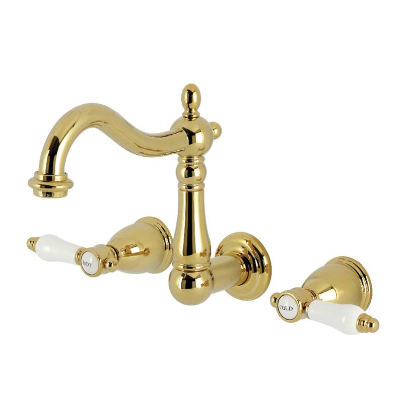 Kingston Brass Bel-Air Double-Handle Wall Mount Bathroom Faucet