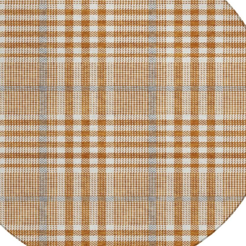 HomeRoots Plaid Transitional Rectangle Outdoor Rug