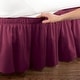 preview thumbnail 27 of 30, Elastic Bed Wrap Ruffle Bed Skirt Burgundy - Queen/King