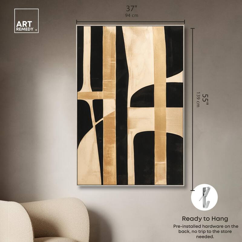 Noir and Gold I Canvas by Art Remedy