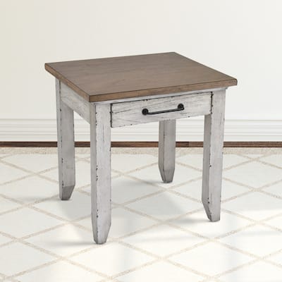 The Gray Barn Billings Creek Two-Tone Finish 1-drawer Wooden End Table