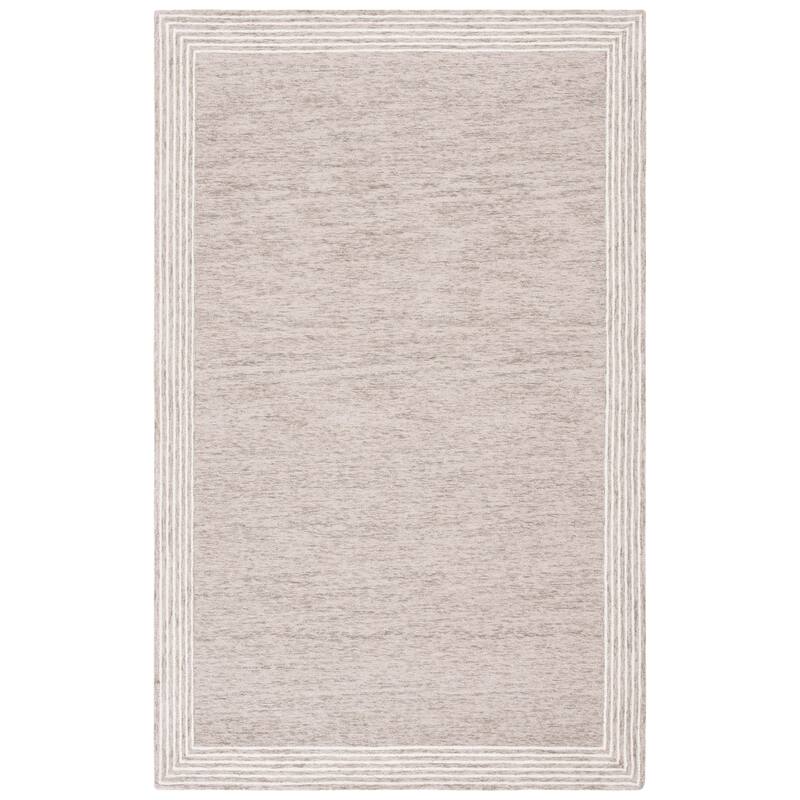SAFAVIEH Handmade Abstract Leonide Modern Wool Rug - 6' x 9' - Ivory/Beige