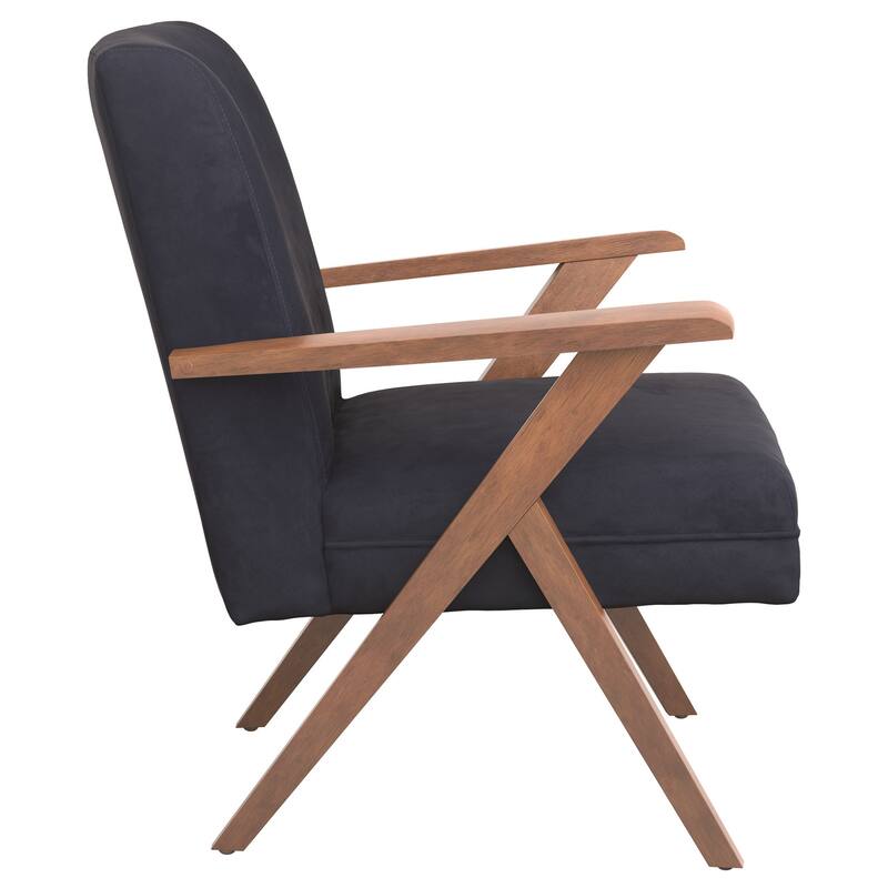 Mid-Century Modern Design Dark Blue Living Room Accent Chair - 1 Chair