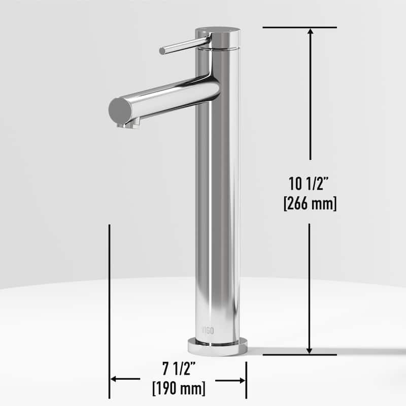 VIGO Jewel 11" H Single Handle Single Hole Vessel Bathroom Faucet