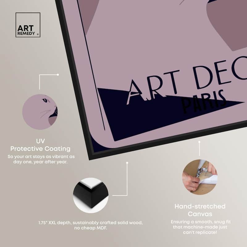 Cat Deco Canvas by Art Remedy
