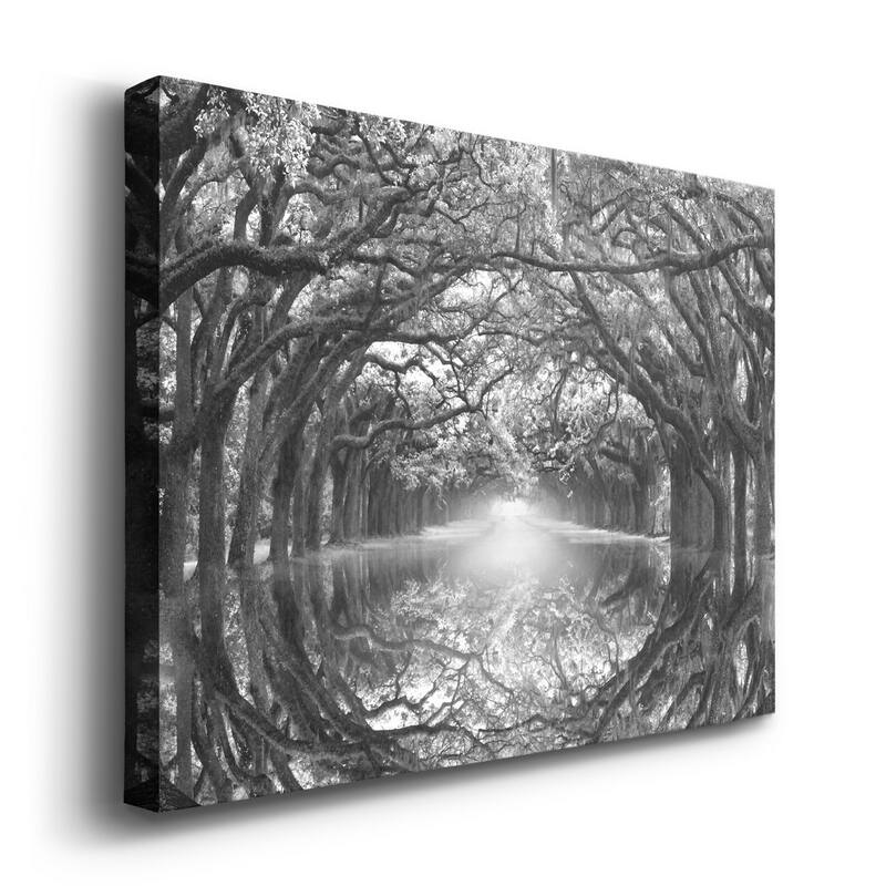 Oak Alley Reflection Premium Gallery Wrapped Canvas - Ready to Hang