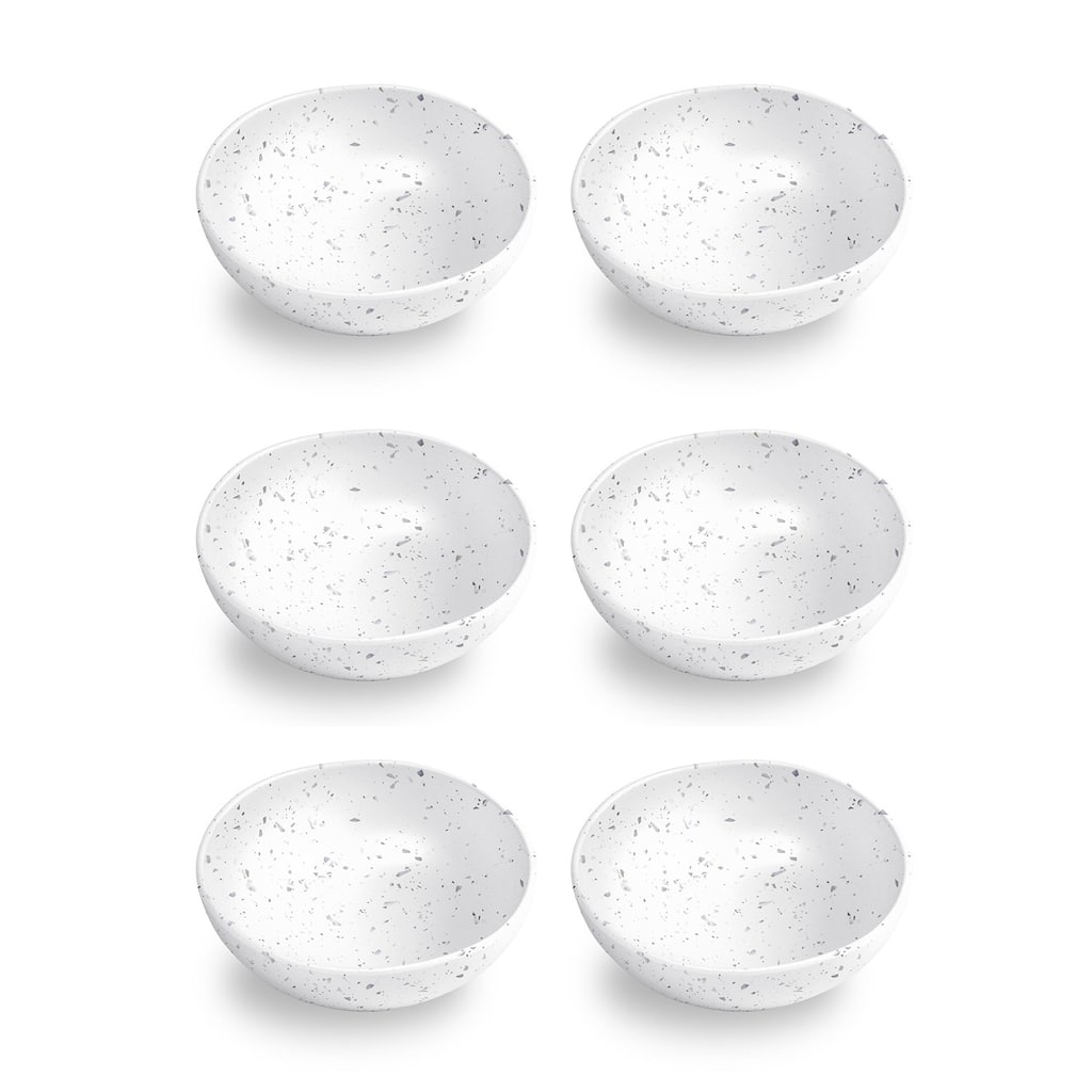 Abode Homewares Terrazzo Merge Bowl - White - 7" - Set of 6
