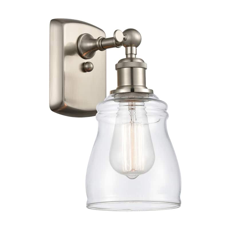 Innovations Lighting Ellery 9" Tall Bathroom Sconce - Brushed Satin Nickel / Clear