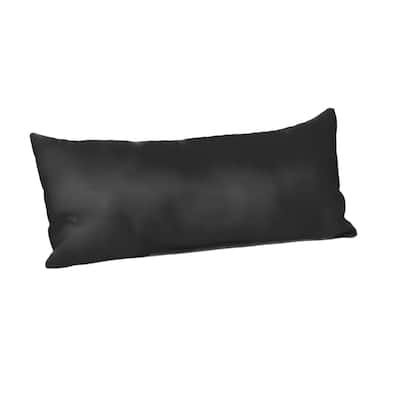 Sunbrella Solid Fabric 1-Piece Indoor/Outdoor Lumbar Pillow, 22"W x 9"L