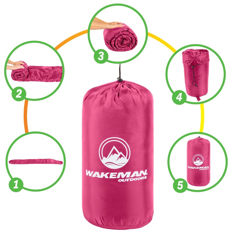 Mummy Sleeping Bag - Cold Weather Sleeping Bag - Waterproof with Drawstring Hood - Camping Equipment by Wakeman Outdoors