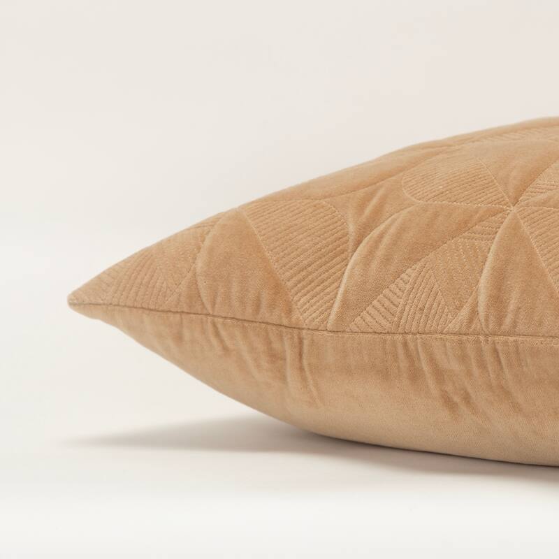 Rizzy Home Transitional Tan Down Filled Pillow - 20" x 20"