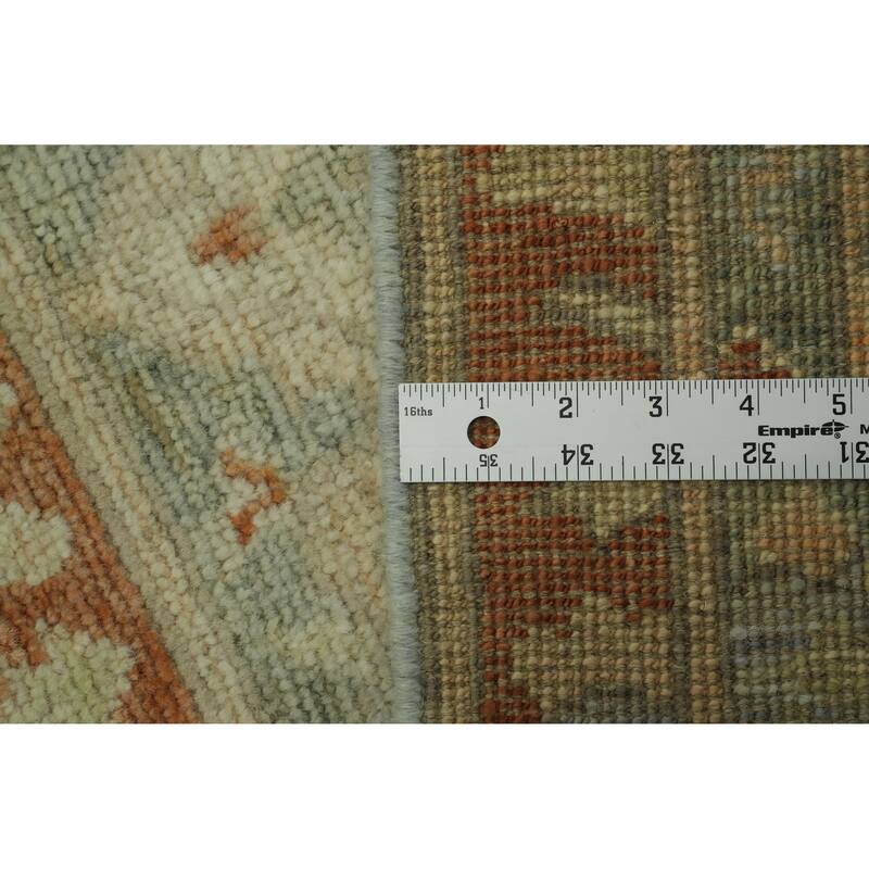 Vegetable Dye Oushak Turkish Accent Rug, Medallion Geometric Carpet - 3' 1'' X 2' 0''