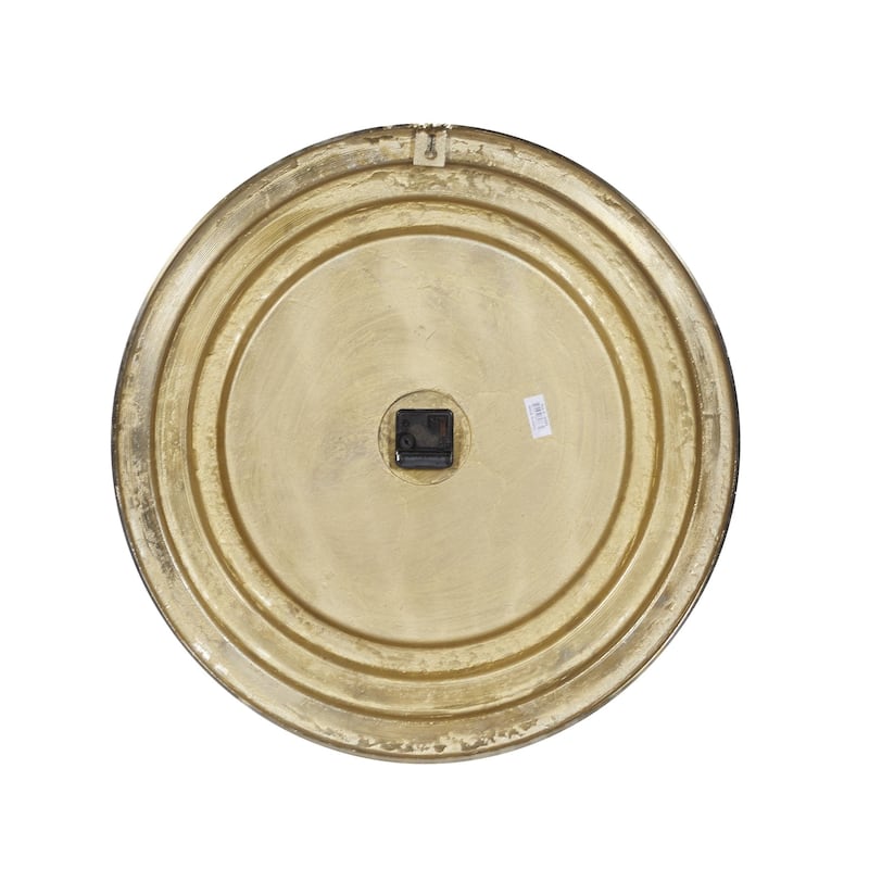 Aluminum Metal Decorative Wall Clock - Silver or Gold - Roche River Decor