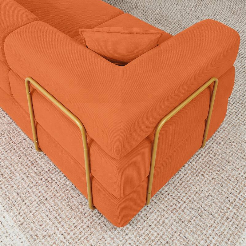 Modular Sectional Sofa with L-Shape Chaise, Boneless Cloud Couch with Deep Seat