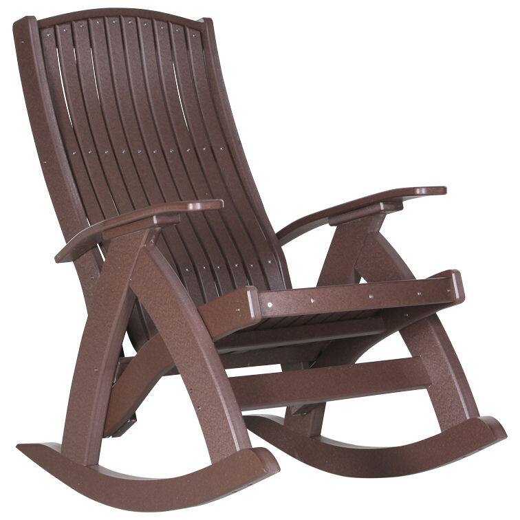 Poly Lumber Comfort Rocker - Chestnut Brown