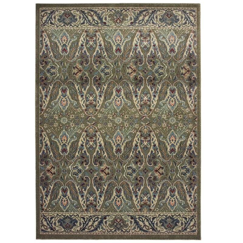 HomeRootsFloral Traditional Rectangle Area Rug