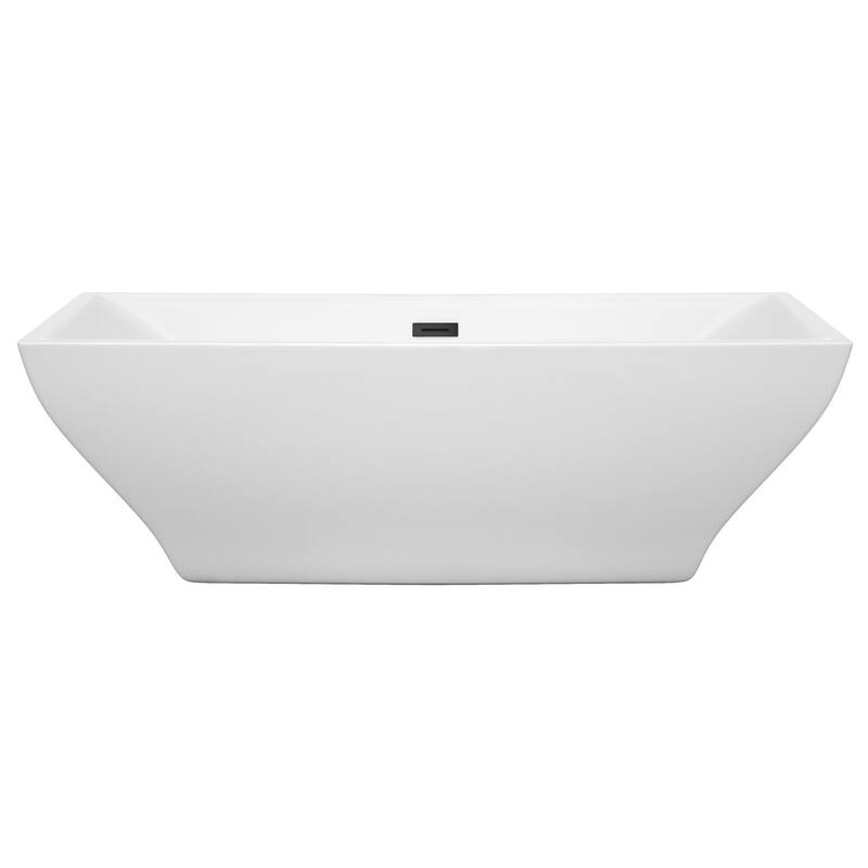 Wyndham Collection Maryam 72" Free Standing Acrylic Soaking Tub with