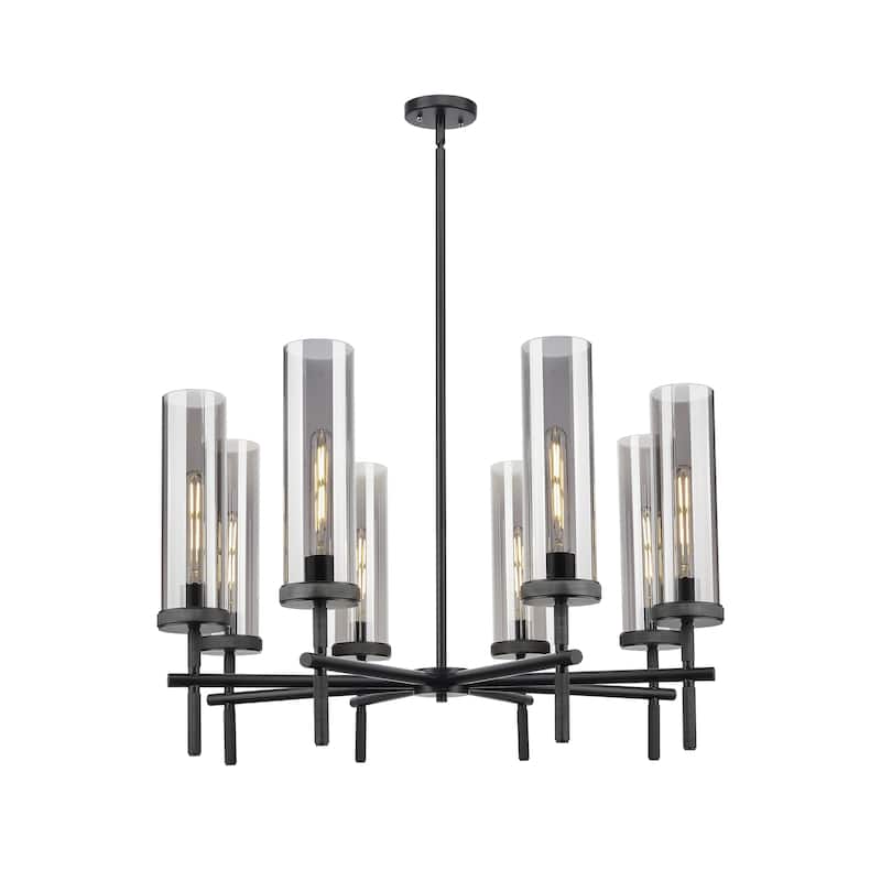 Innovations Lighting Downtown Urban - Lincoln - 8 Light 32" Stem Hung Chandlier