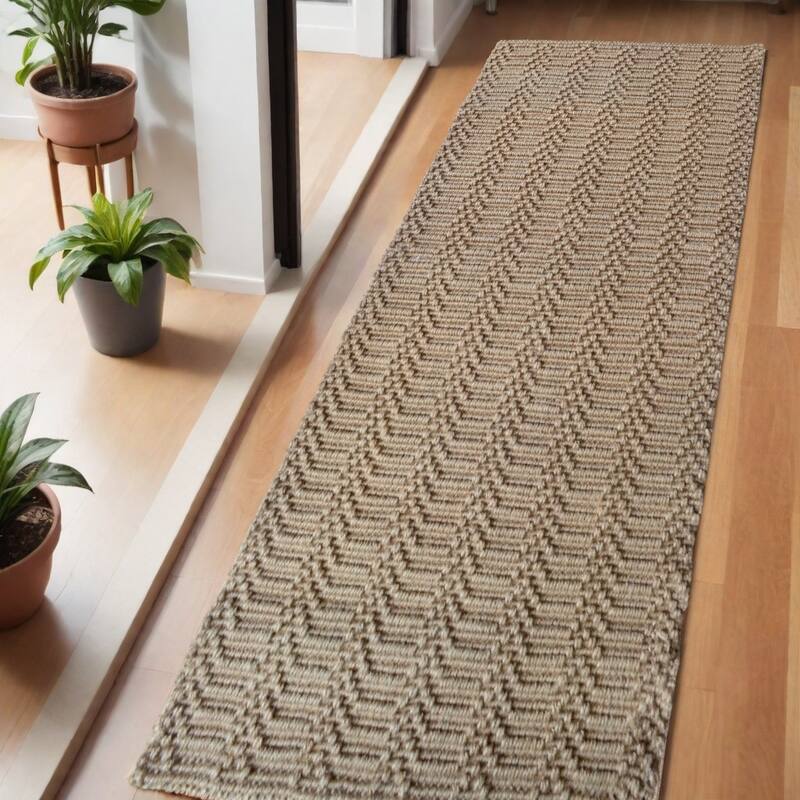 HomeRoots Abstract Casual Rectangle Area Rug - 72.00 in. x 24.00 in. x 0.25 in. - 72.00 in. x 24.00 in.  x 0.25 in.