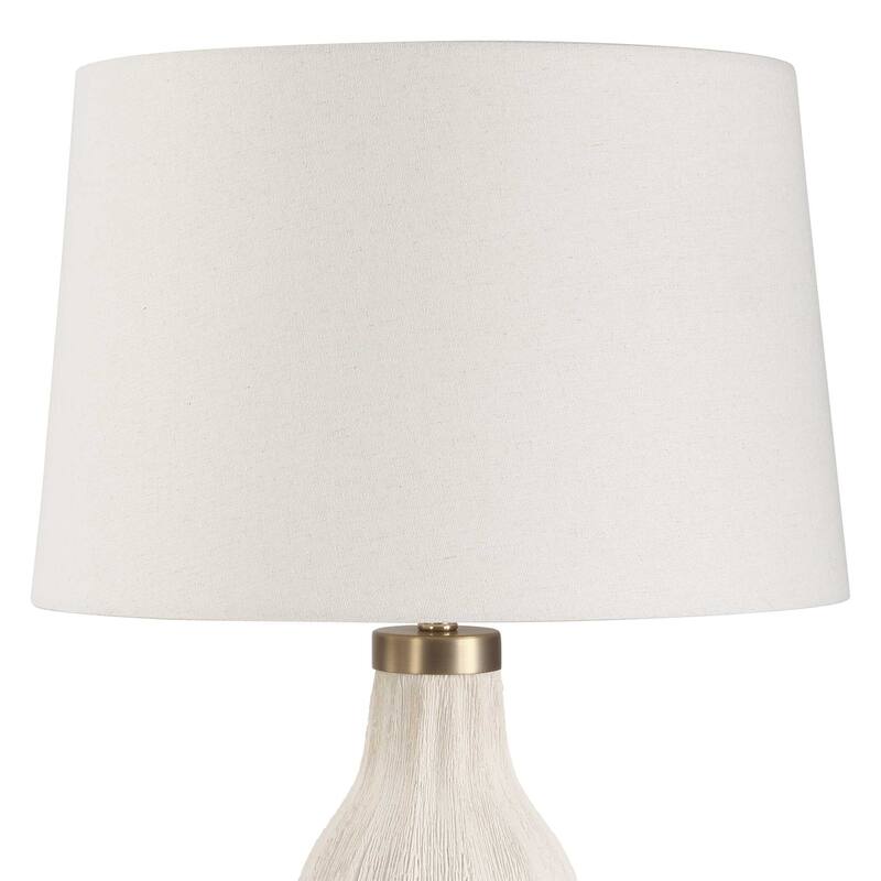 Uttermost Maddox Textured Off White Table Lamp - 17.00" W x 28.50" H x 17.00" D
