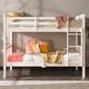 preview thumbnail 4 of 26, Walker Edison Como Solid Wood Mission Twin Convertible Bunk Bed Off White