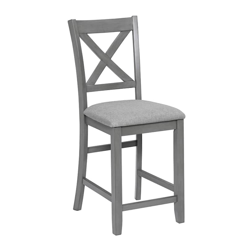 5-piece Wood Dining Counter Height Table and Chair Set