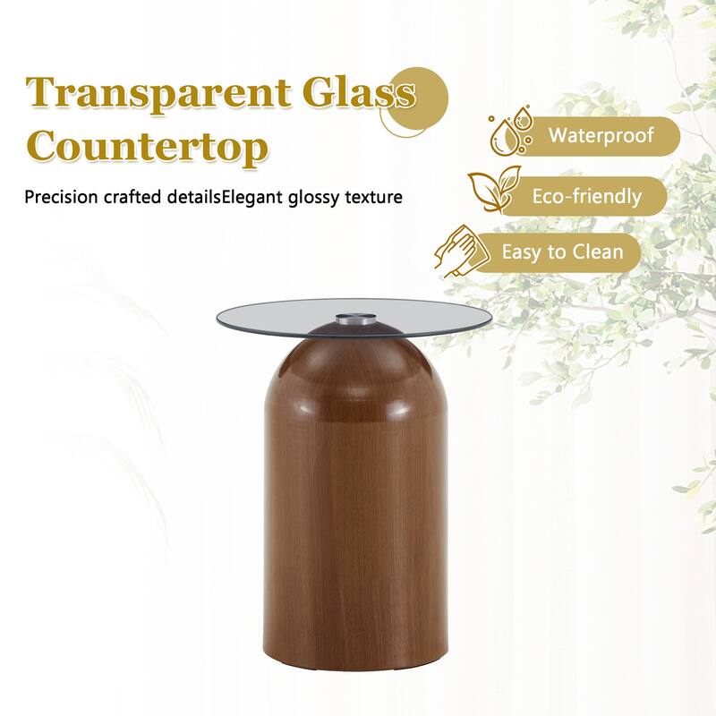 Nesting Coffee Table Set of 3,Glass Desktop for Living Room,Space Saving Circle Center Table for Saving Space,for Living Room