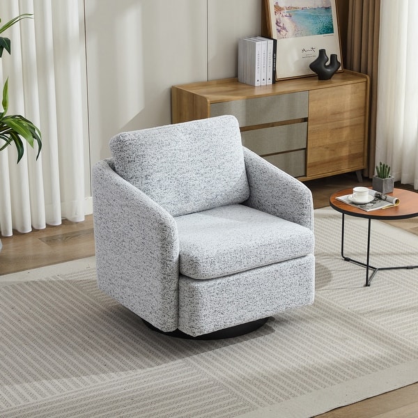 Chenille Swivel Accent Chair Comfy Single Sofa Chair, Reading