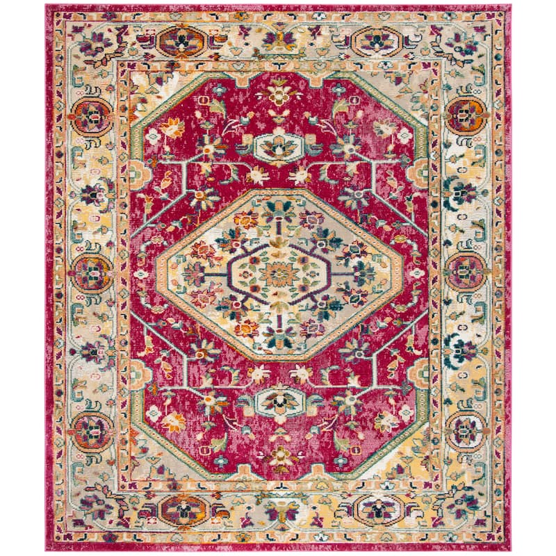SAFAVIEH Savannah Basmah Boho Oriental Polyester Medallion Rug