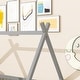 preview thumbnail 4 of 49, Tent-shaped Floor Bed with Fence & Door,Wooden Montessori Bed for Kids