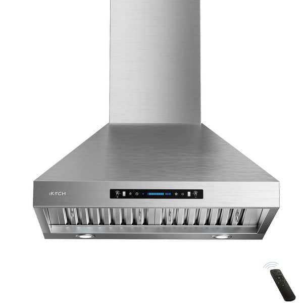 IKTCH 30/36 inch Vent Wall Mount Range Hood 900 CFM Efficient Smoke