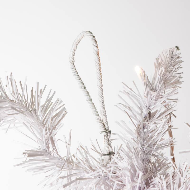 Festive 6 Foot by 12 Inch Prelit PVC Tips Garland