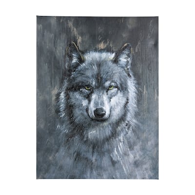 Animal Portrait II (Wolf) (45 x 60) Canvas Art Print