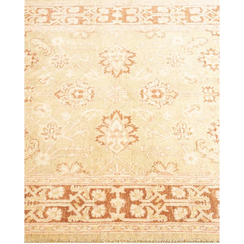 Overton Handknotted Wool Contemporary Oriental Ivory Area Rug - 3' x 5'
