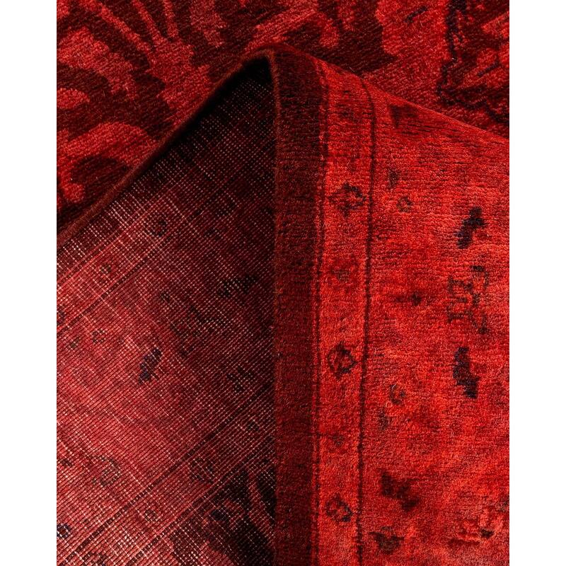 Contemporary Overdyed Wool Hand Knotted Runner - 2' 6" x 8' 10"