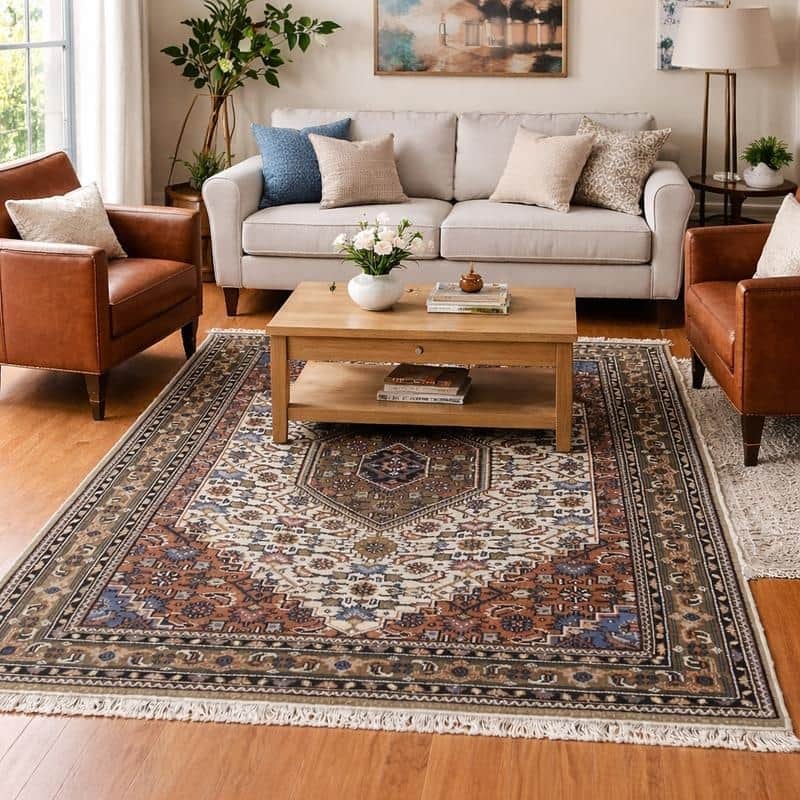 HERAT ORIENTAL 5'8 X 8'1 Handmade Bidjar Wool Rug