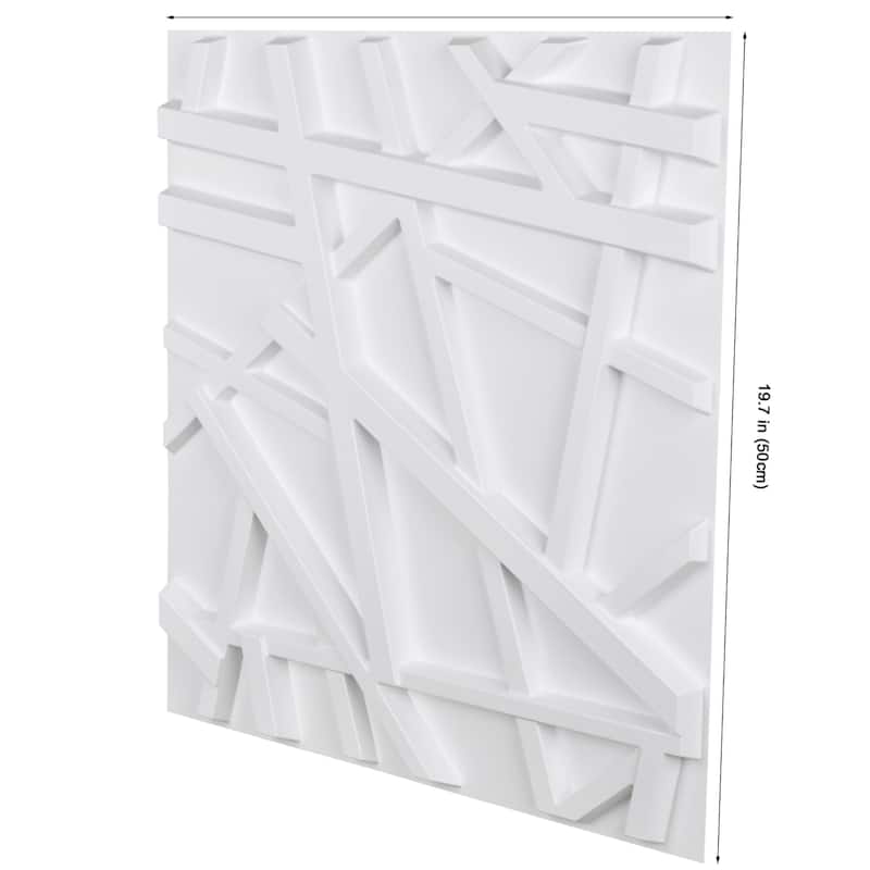 Art3d 3D Wall Panels PVC Crossing Lines Design (32 Sq.Ft)