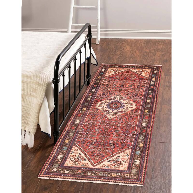 ECARPETGALLERY Hand-knotted Andelz Red Wool Rug - 3'6 x 9'9