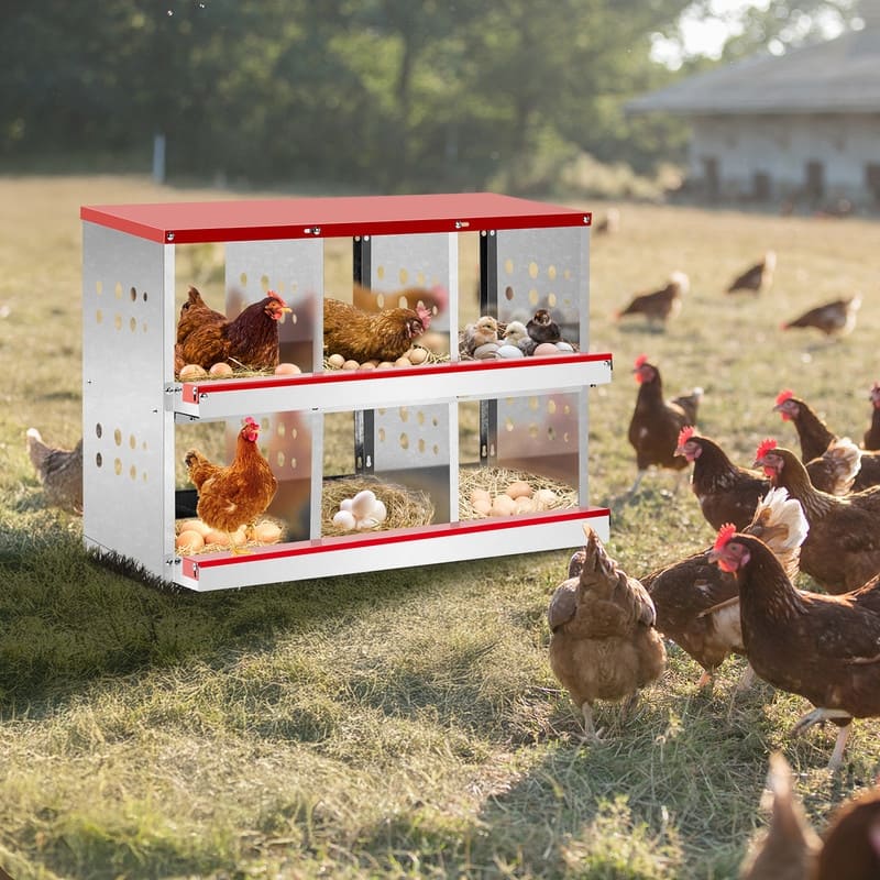 Metal Poultry Nest Box Wall Mount For Chickens Hens Ducks